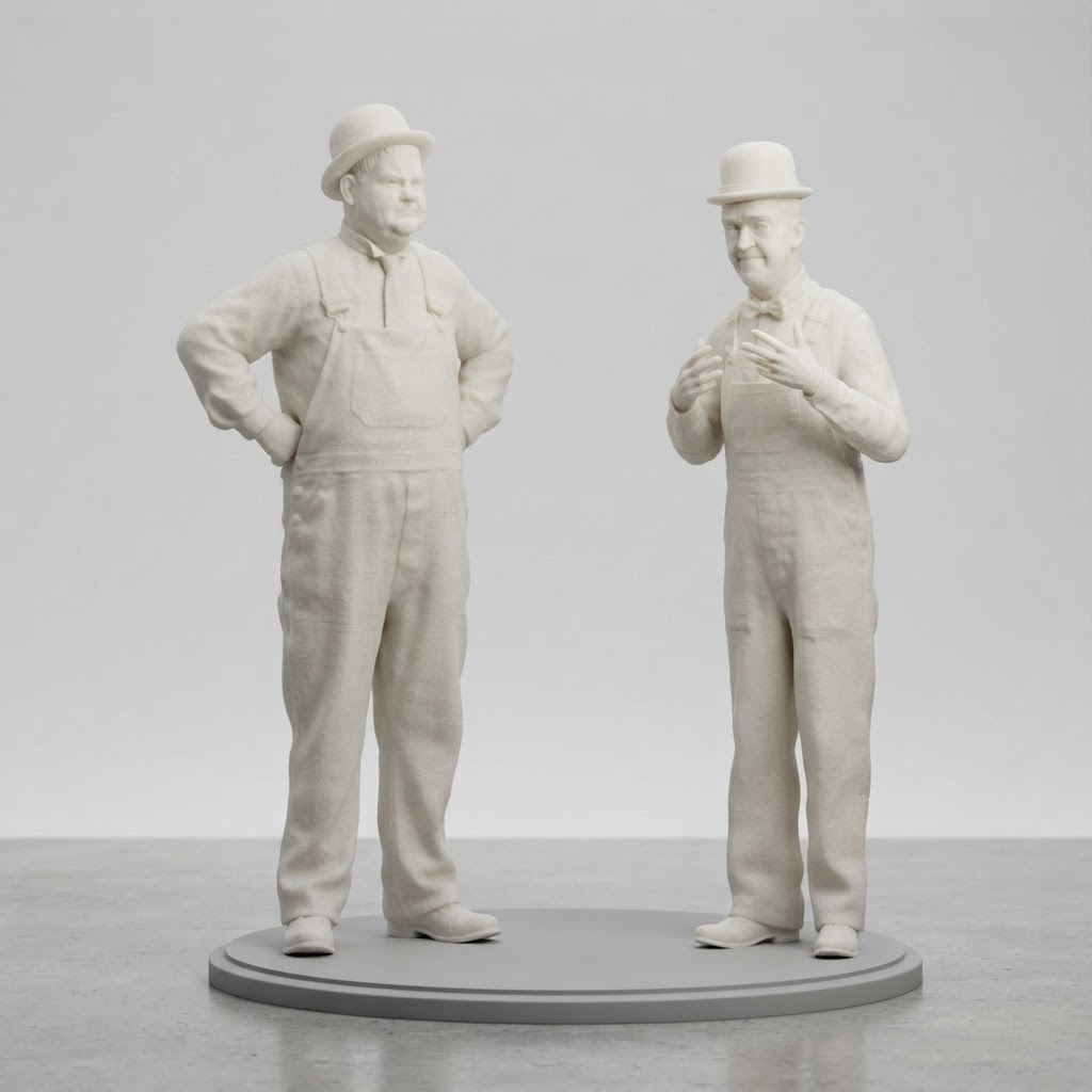 Laurel and Hardy Figurines free 3D printable STL