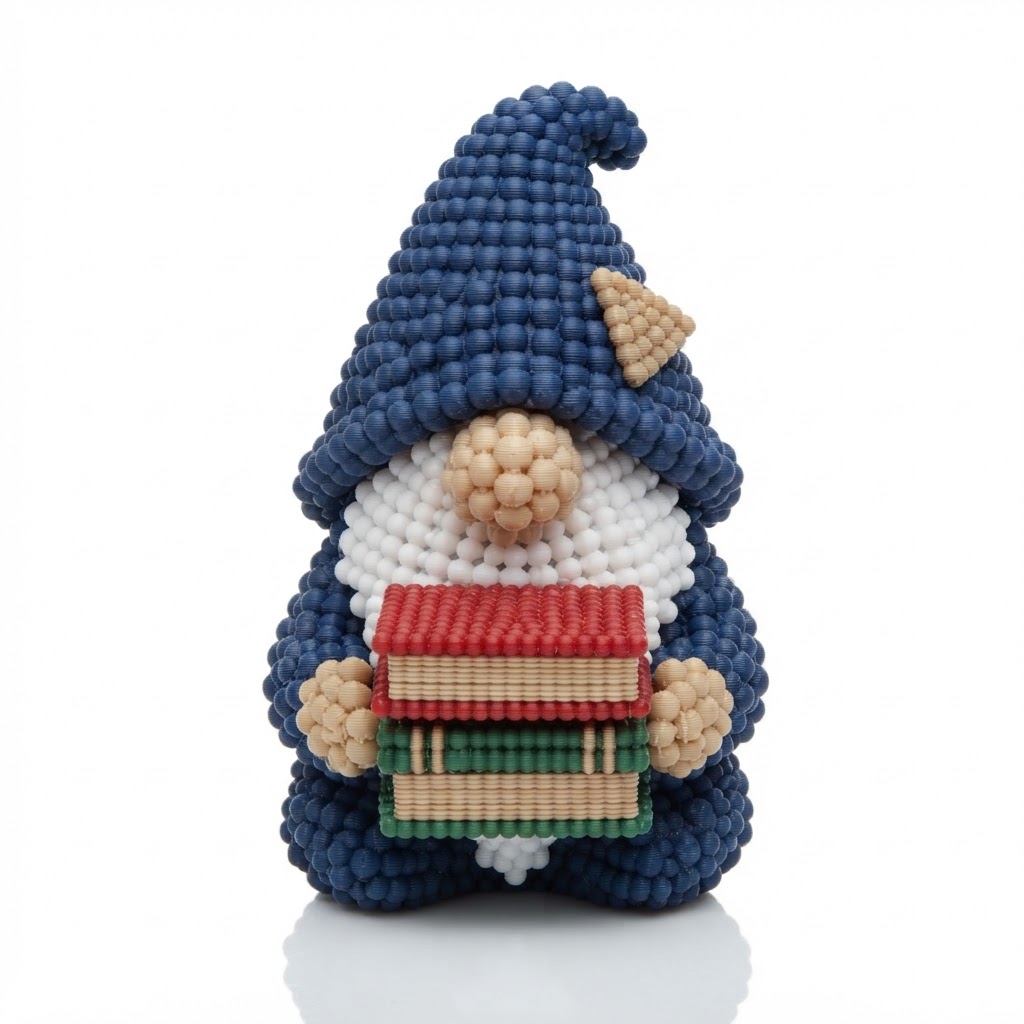 Gnome with Books Figurine free 3D printable STL