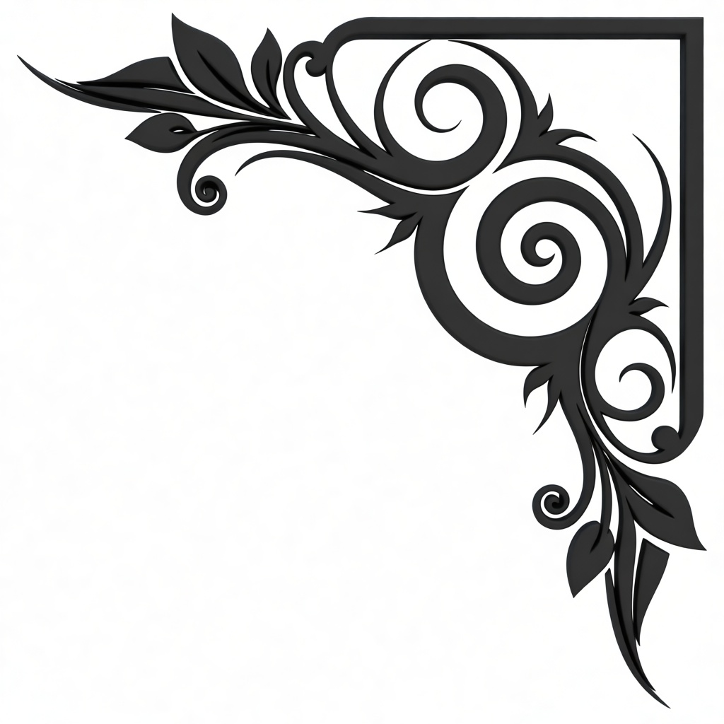 Floral Corner Ornament free 3D printable STL