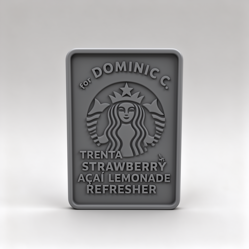 Starbucks Label Decal free 3D printable STL