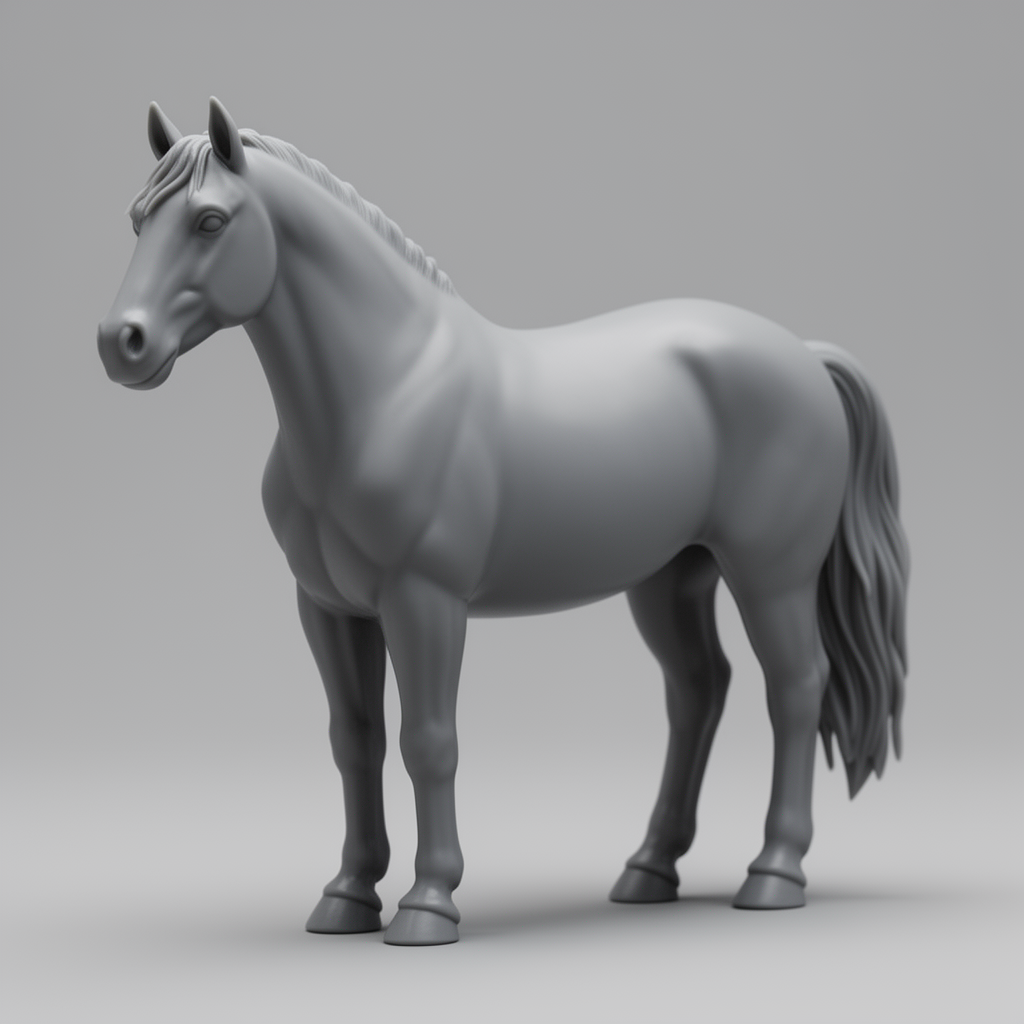 Realistic Horse Figurine free 3D printable STL