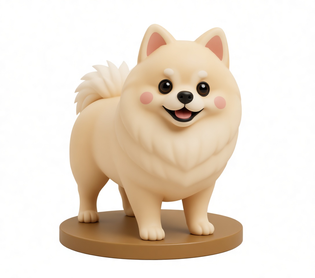 Pomeranian Dog Figurine free 3D printable STL