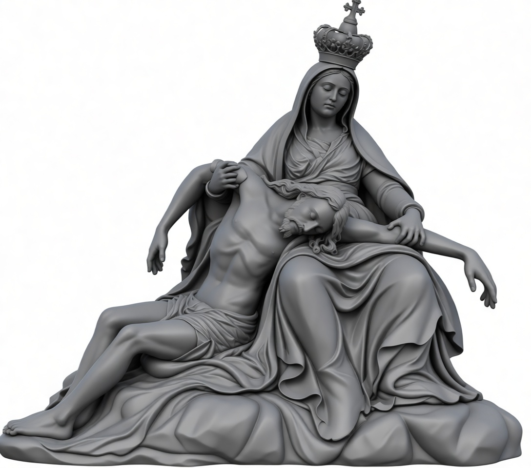 Pietà Sculpture free 3D printable STL