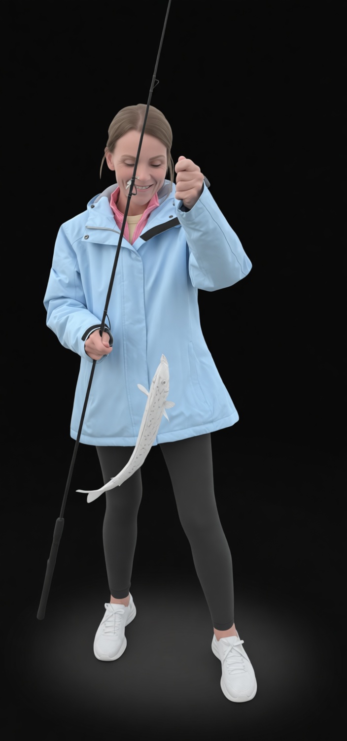 Woman Fishing Figurine free 3D printable STL