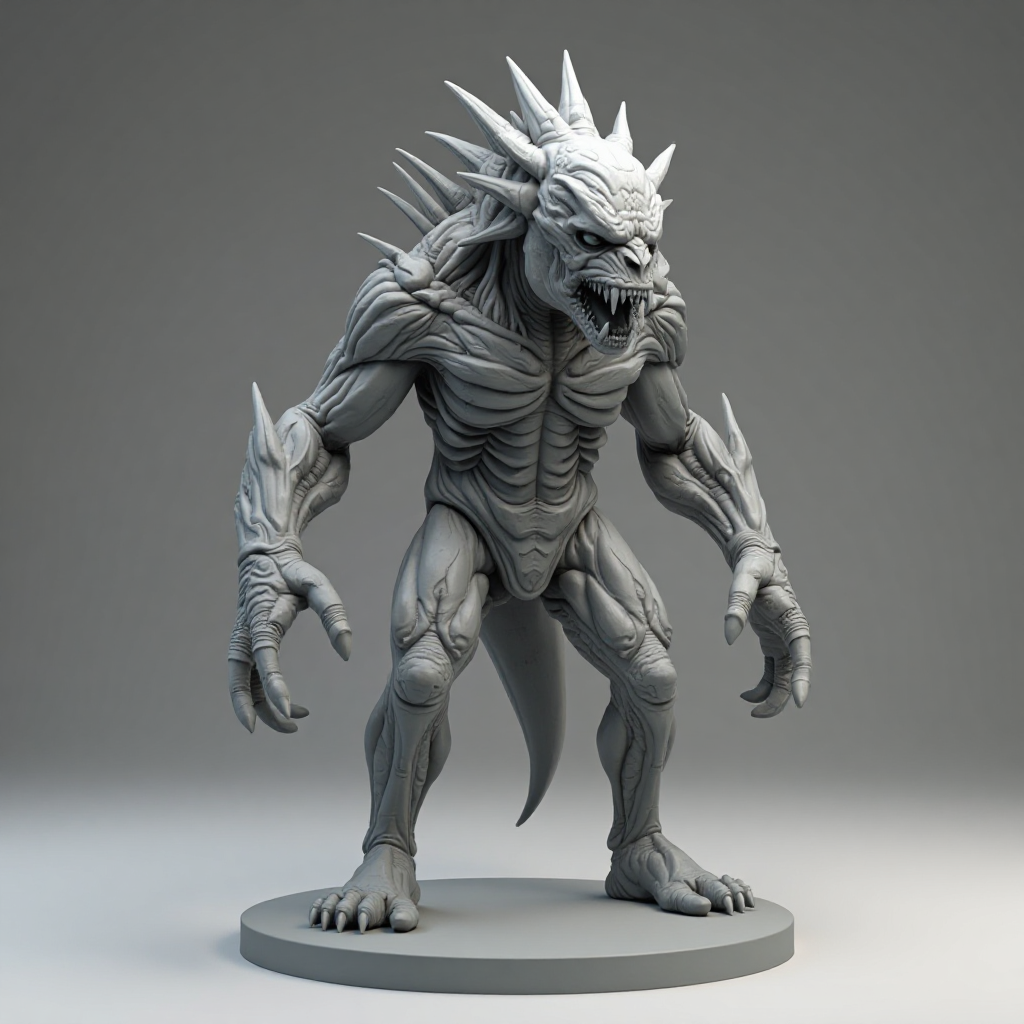 Angry Predator Figurine free 3D printable STL