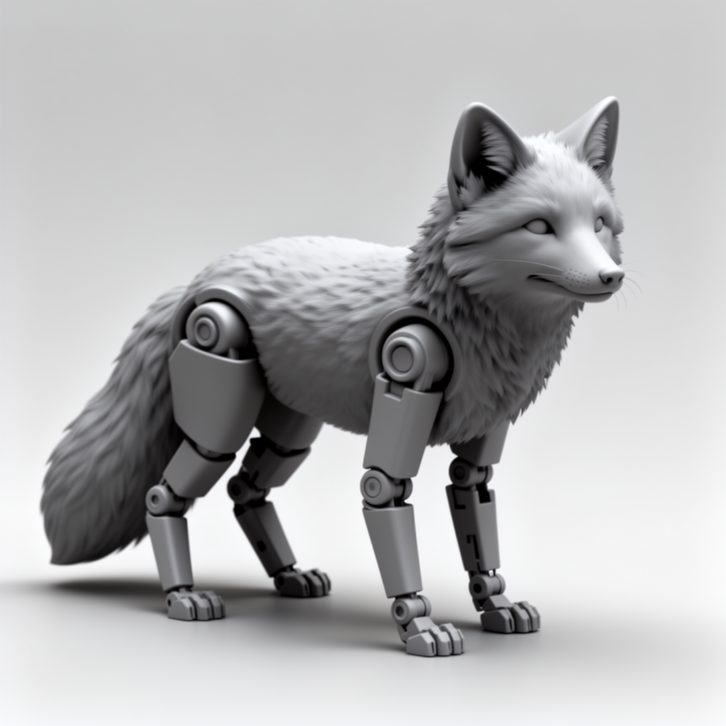 Articulated Arctic Fox Figurine free 3D printable STL