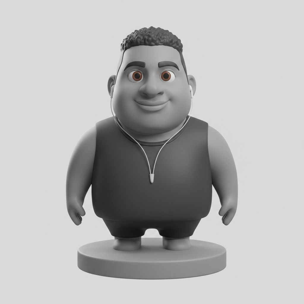 Chubby Man Figurine free 3D printable STL