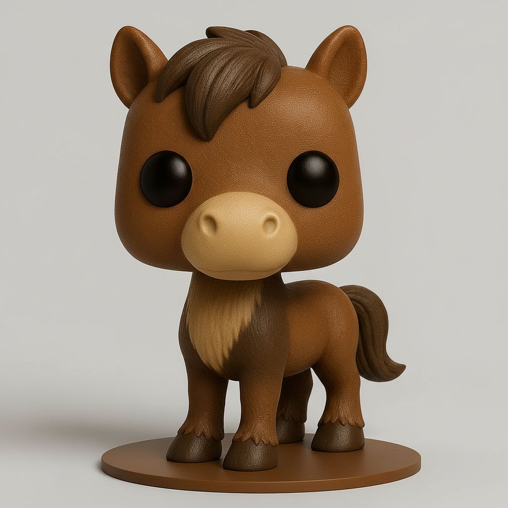 Cute Brown Horse Figure free 3D printable STL