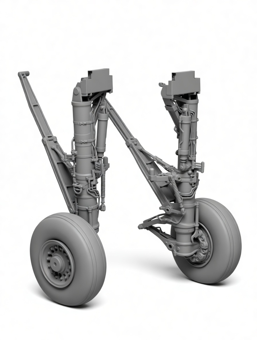 Boeing 747 Nose Landing Gear Model free 3D printable STL
