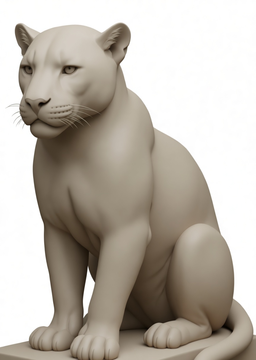Mountain Lion Figurine free 3D printable STL