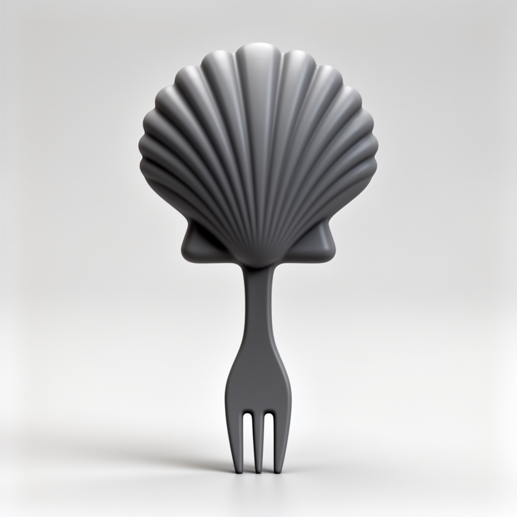 Seashell Fork Figurine free 3D printable STL