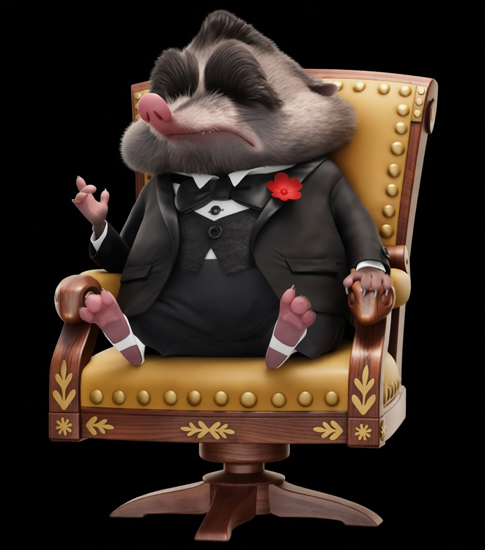 Badger Godfather Figurine free 3D printable STL