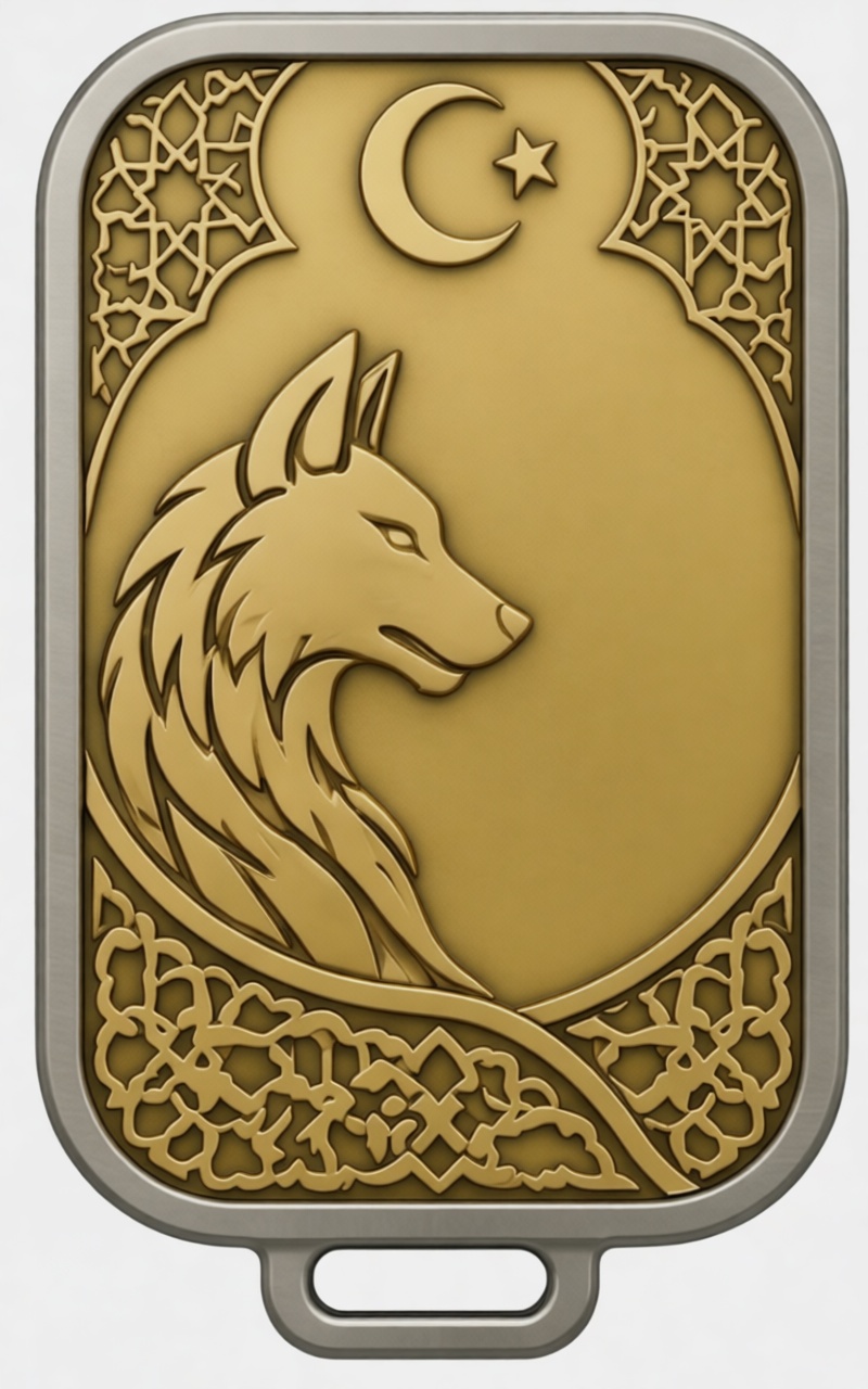 Turkish Grey Wolf Pendant free 3D printable STL