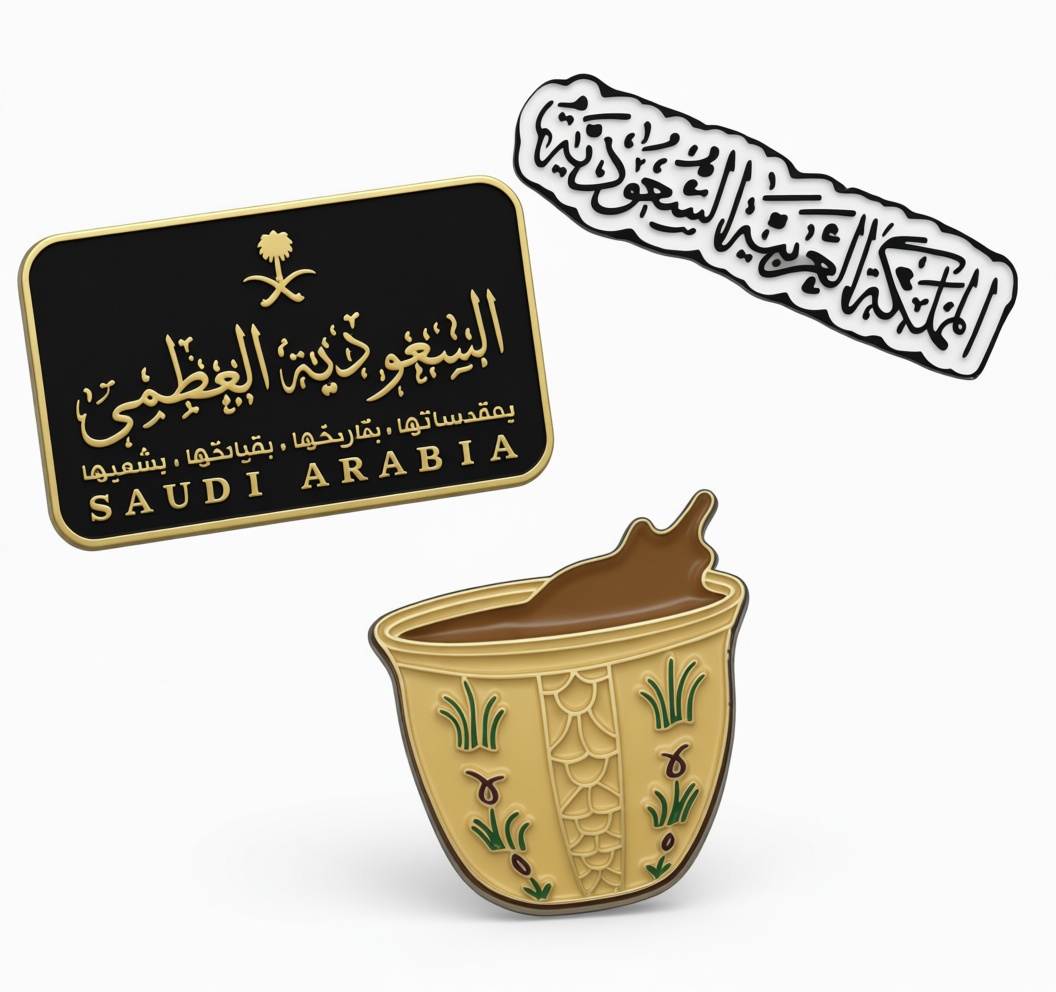 Saudi Arabia Emblem Pin Set free 3D printable STL