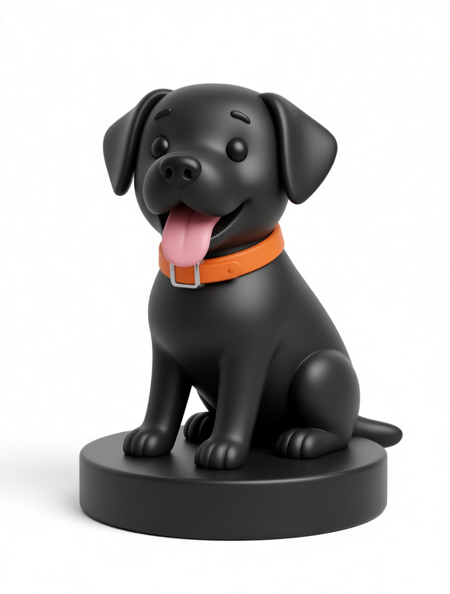 Black Labrador Figurine free 3D printable STL