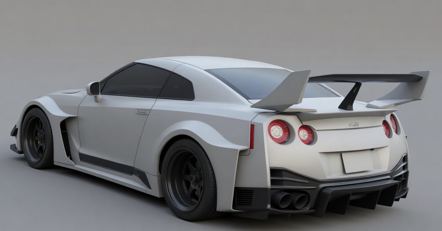 Nissan GT-R R35 Model free 3D printable STL