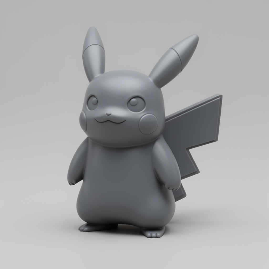 Pikachu Stamp Figurine free 3D printable STL