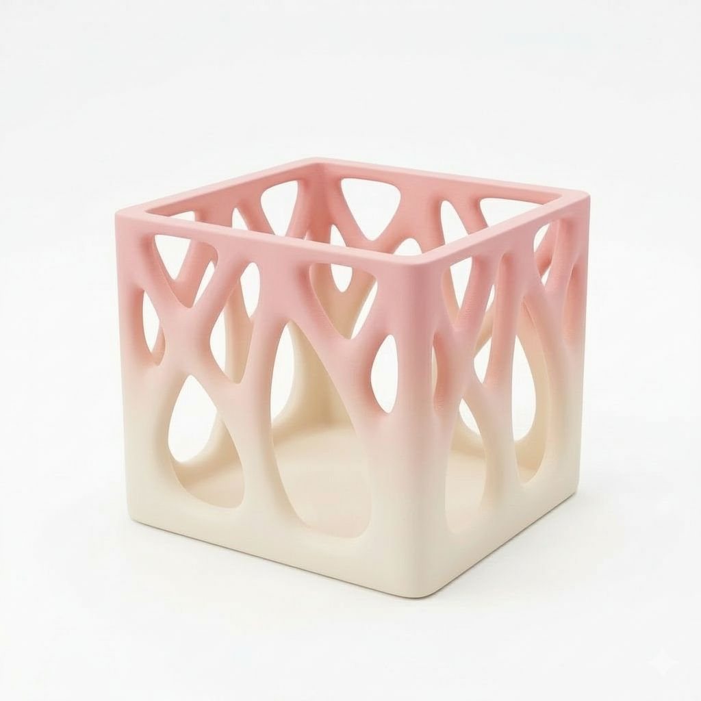 Organic Pattern Cube free 3D printable STL