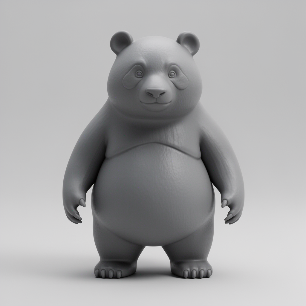 Giant Panda Figurine free 3D printable STL