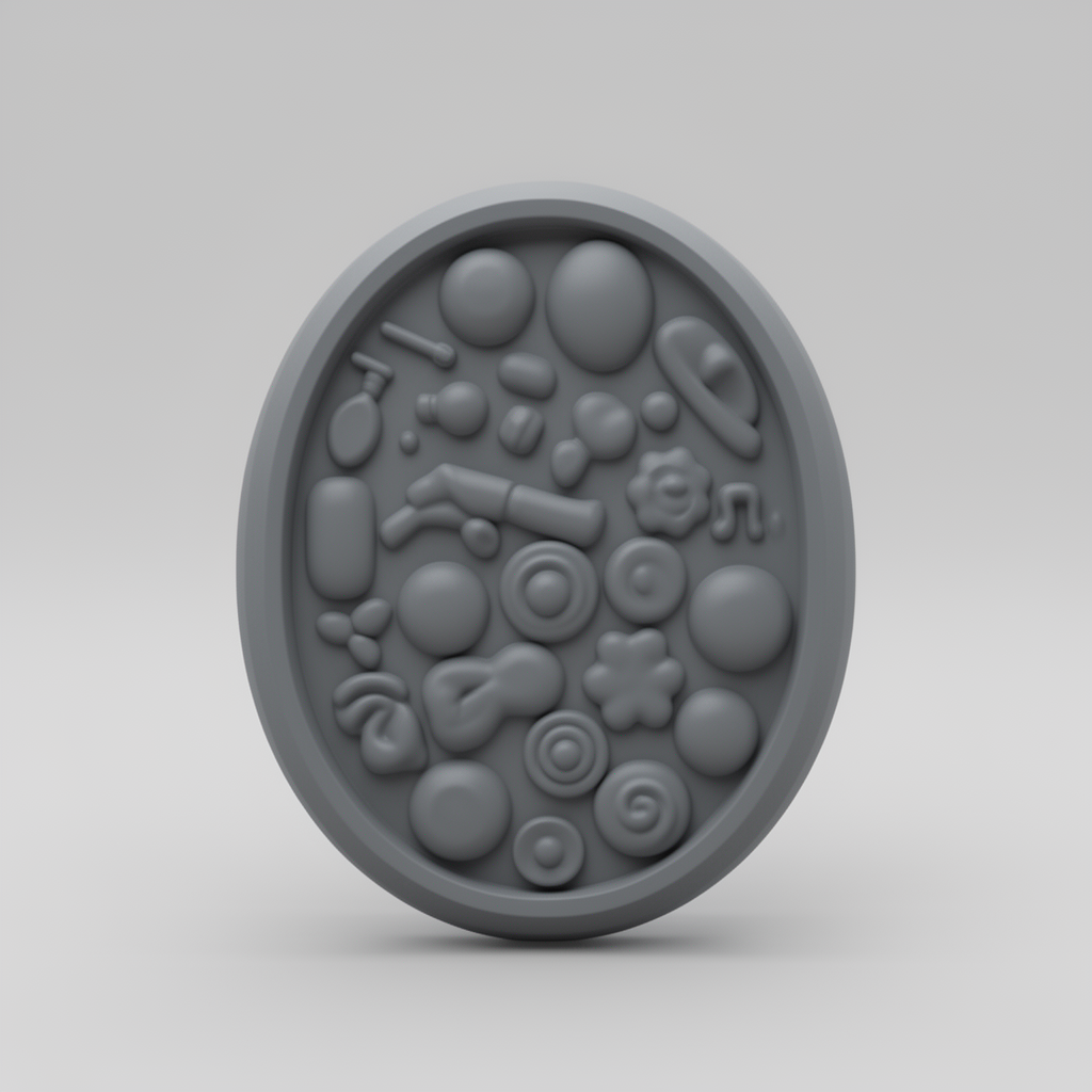 Sensory Feeling Circles Sculpture free 3D printable STL