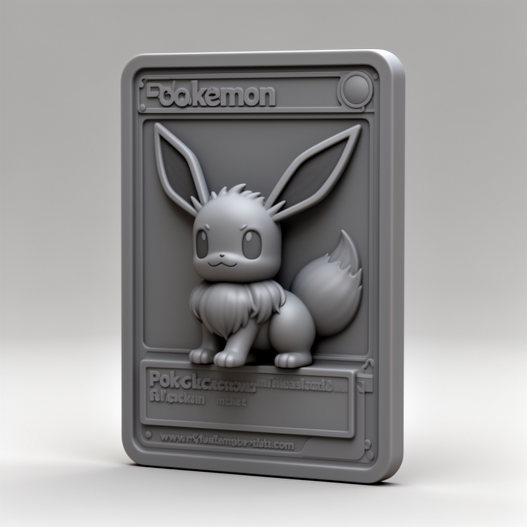 Eevee Pokémon Card Figurine free 3D printable STL