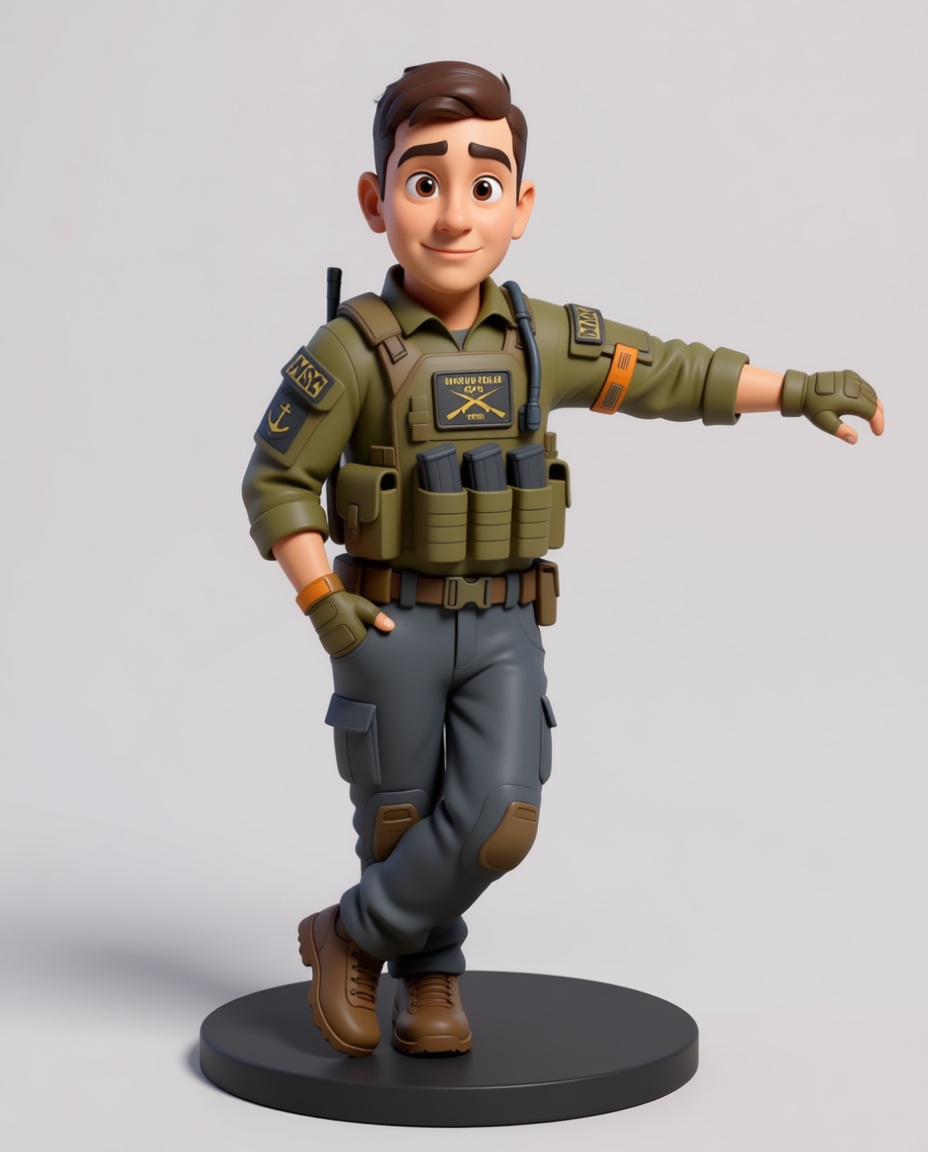 Cartoon Soldier Figurine free 3D printable STL