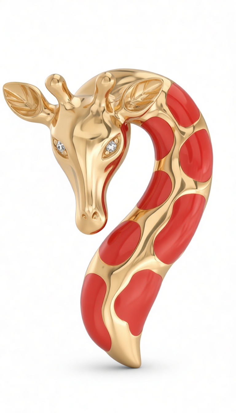 Giraffe Head Jewelry Pendant free 3D printable STL