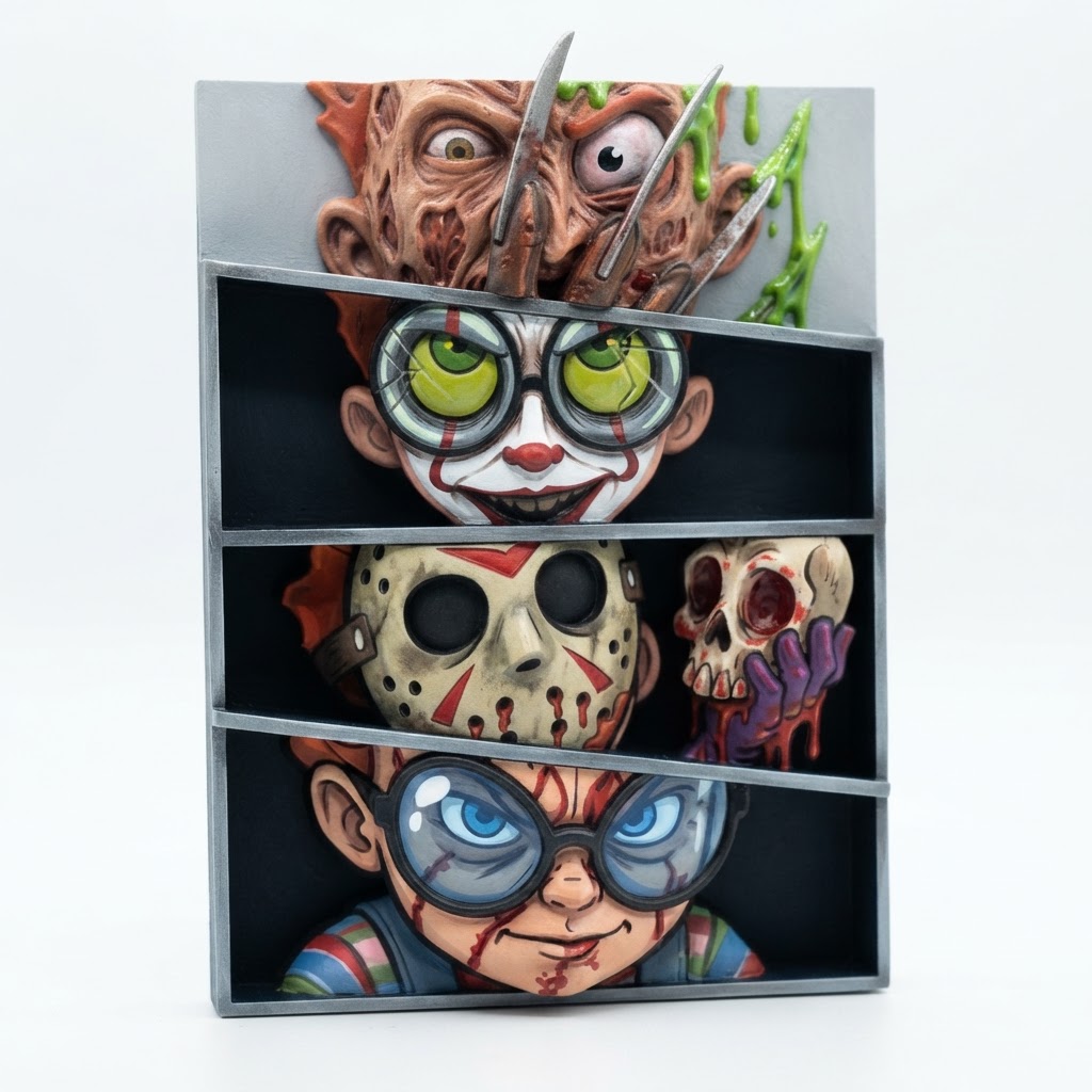 Horror Icon Heads Sculpture free 3D printable STL