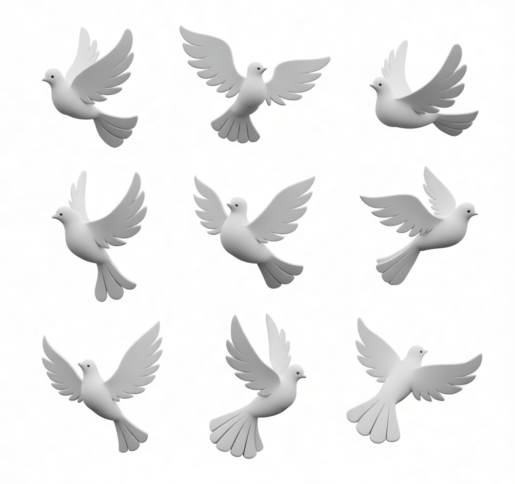 Flying Dove Figurines free 3D printable STL