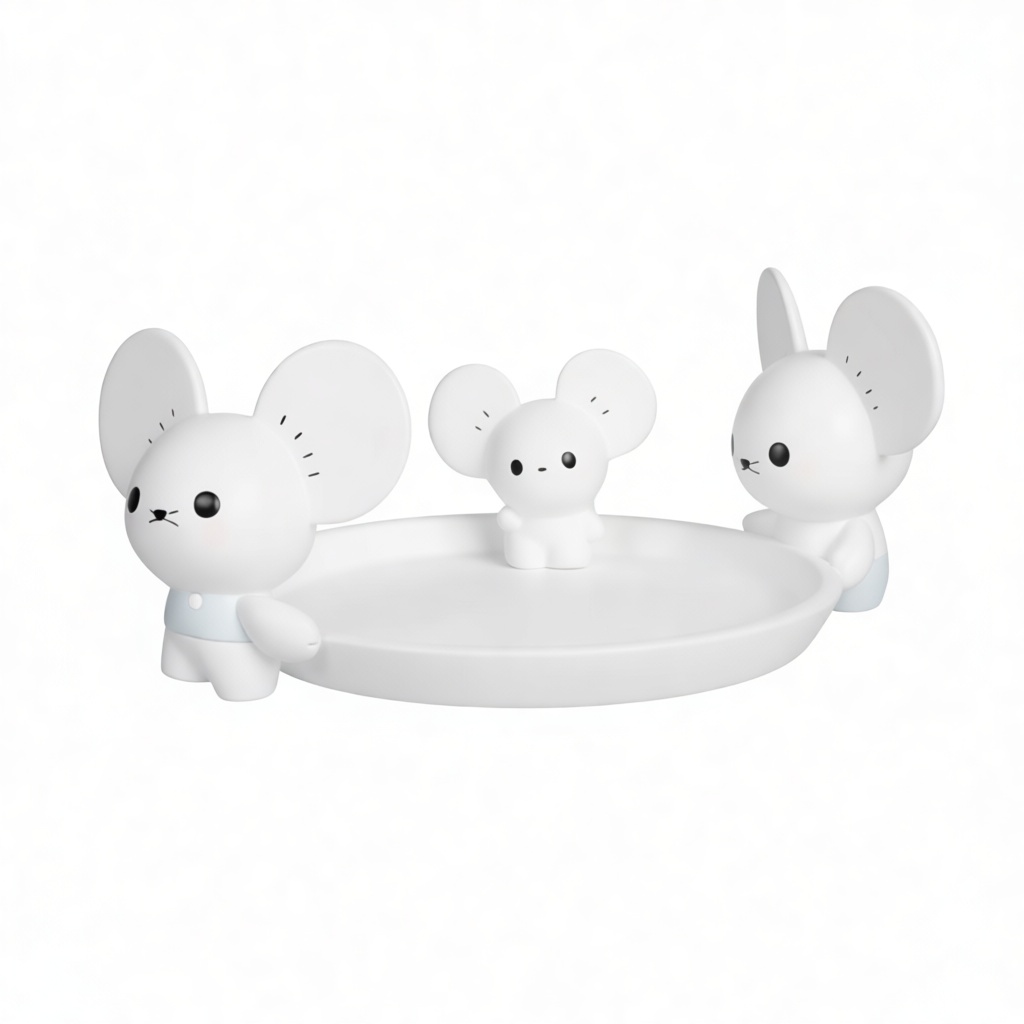 Mouse Family Tray Figurines free 3D printable STL