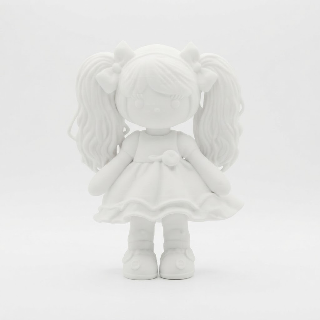 Girl Doll Figurine free 3D printable STL