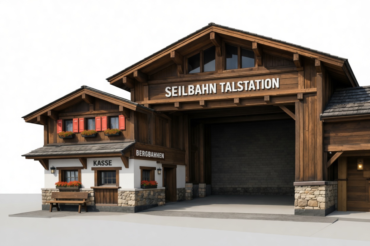 Seilbahn Talstation Model free 3D printable STL