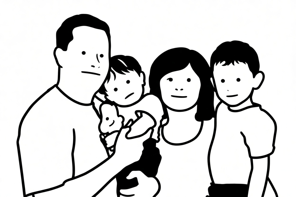Family Group Silhouette free 3D printable STL