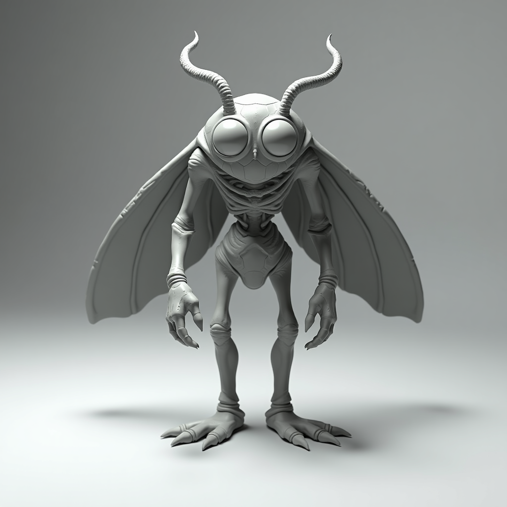 Large Eyed Moth Man free 3D printable STL
