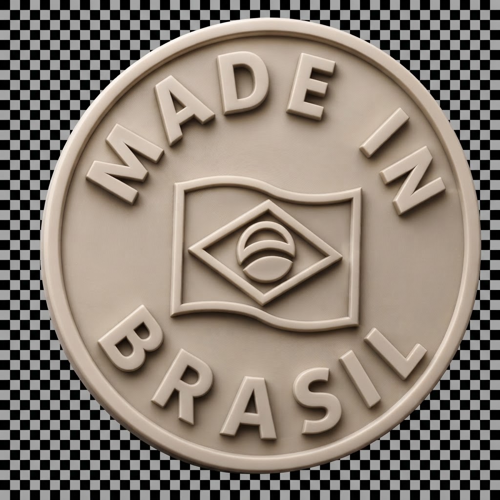 Made in Brasil Plaque free 3D printable STL