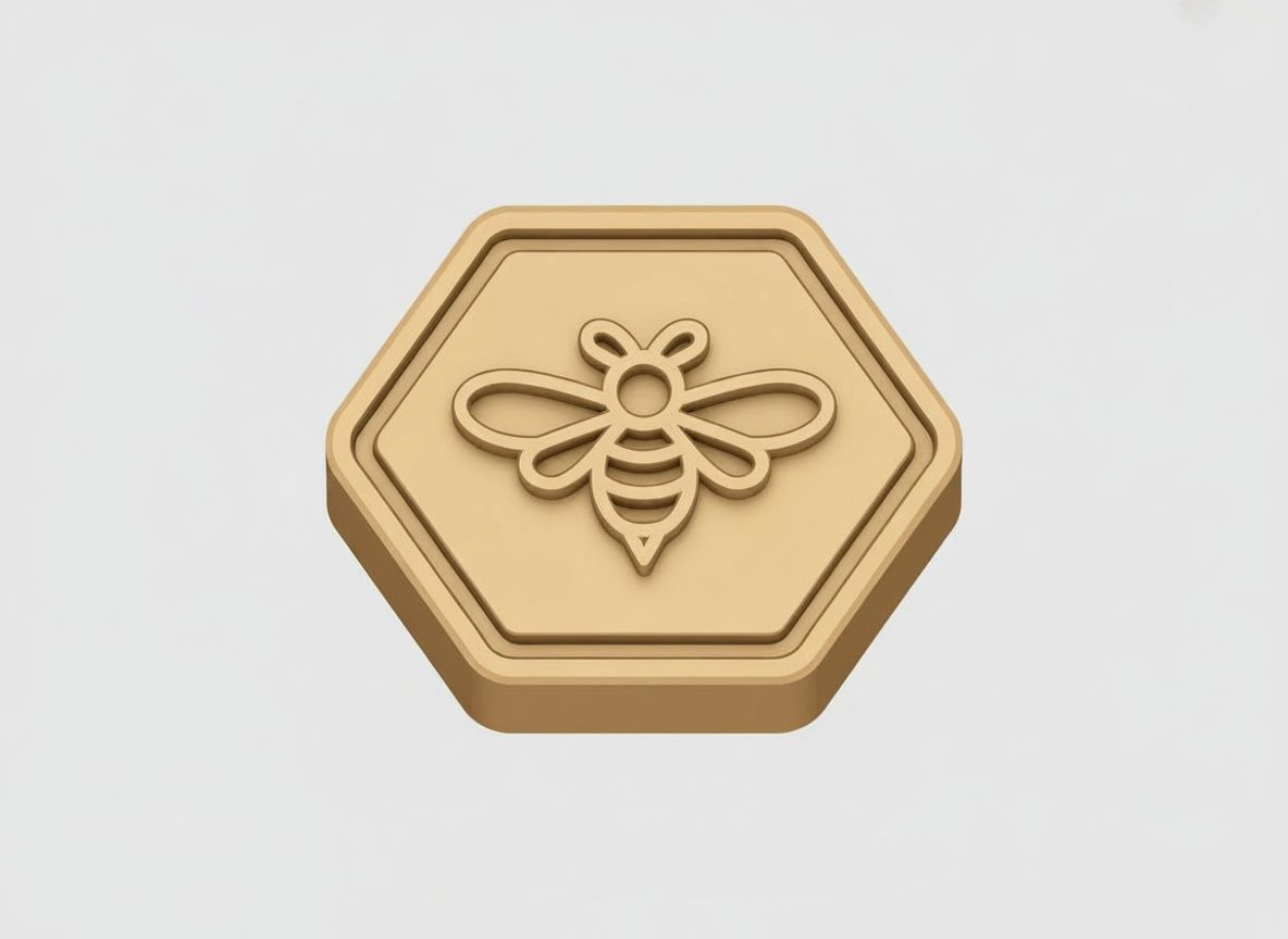 Bee Emblem Plaque free 3D printable STL
