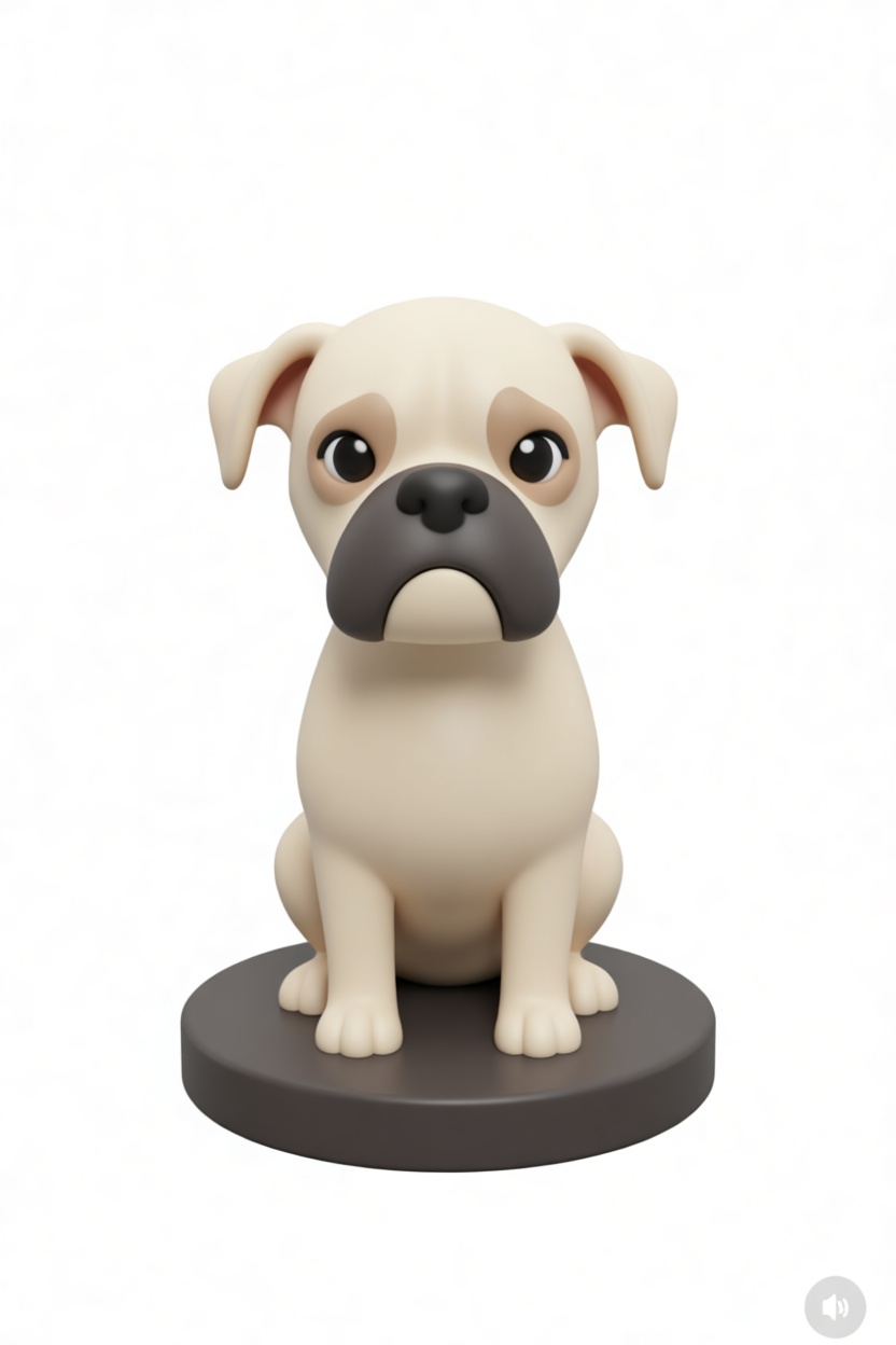 Pug Dog Figurine free 3D printable STL