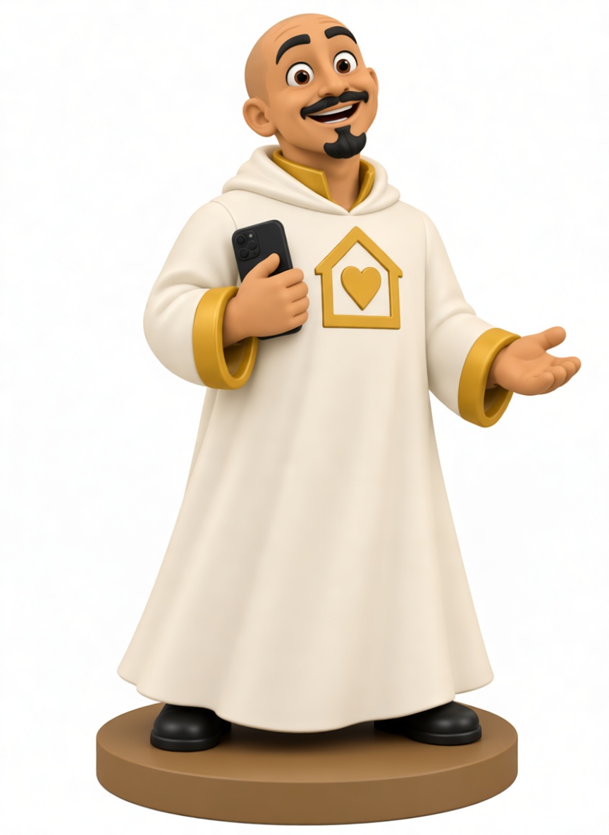 Smiling Monk Figurine free 3D printable STL