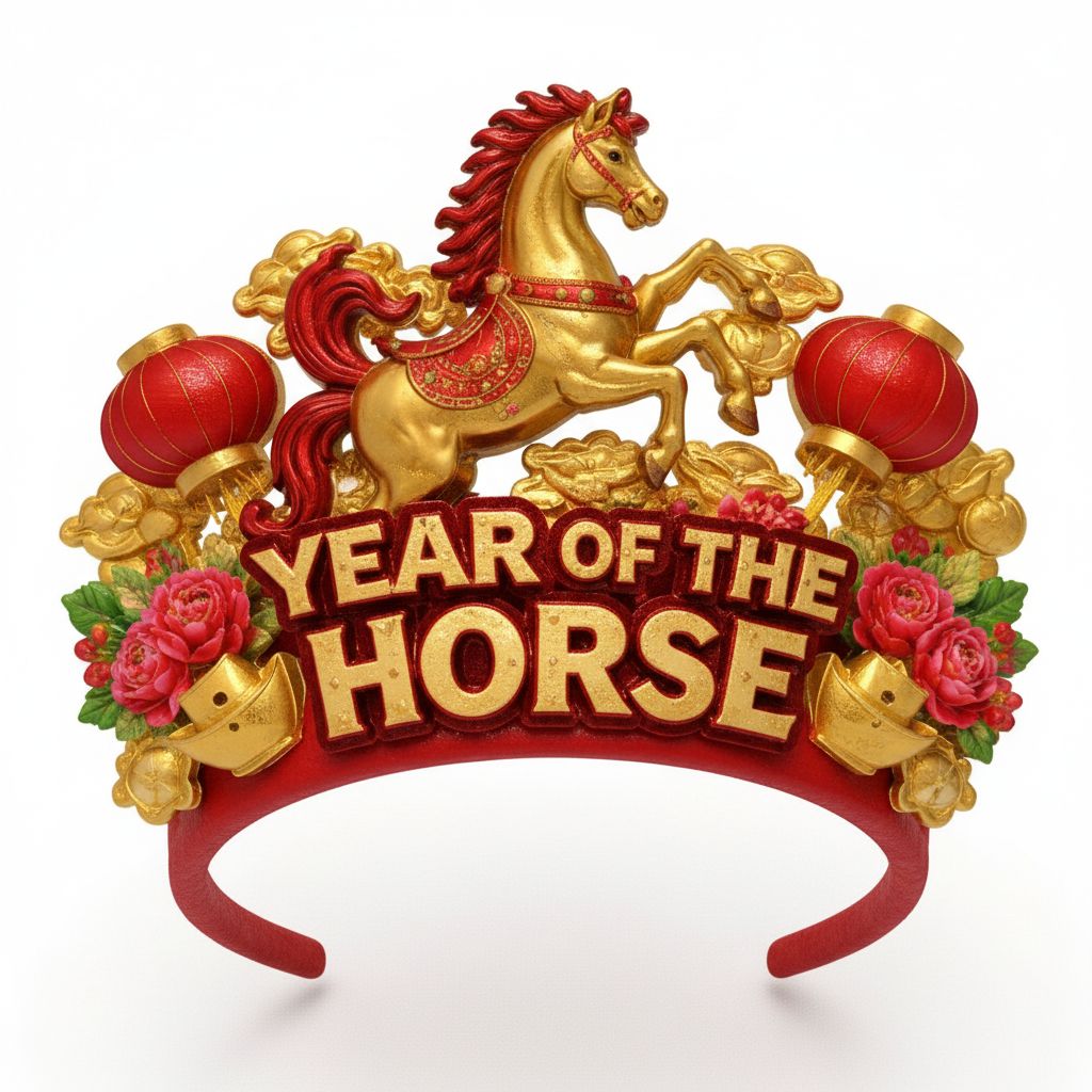 Year of the Horse Headband free 3D printable STL
