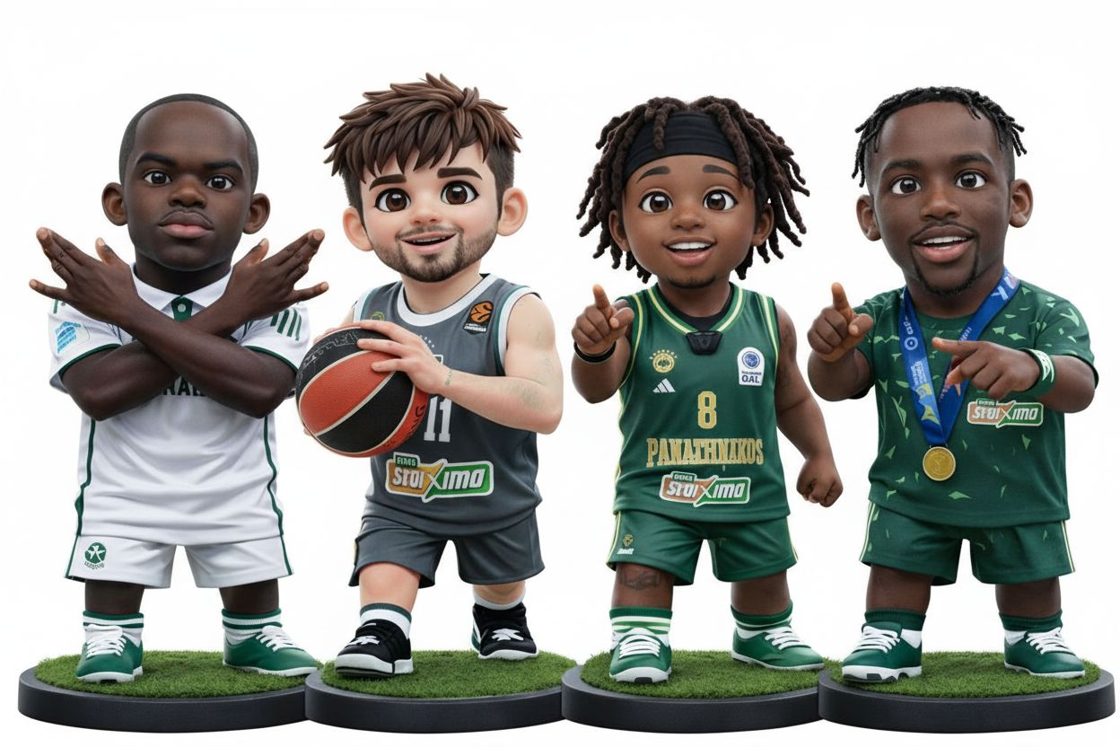 Basketball Figures Set free 3D printable STL