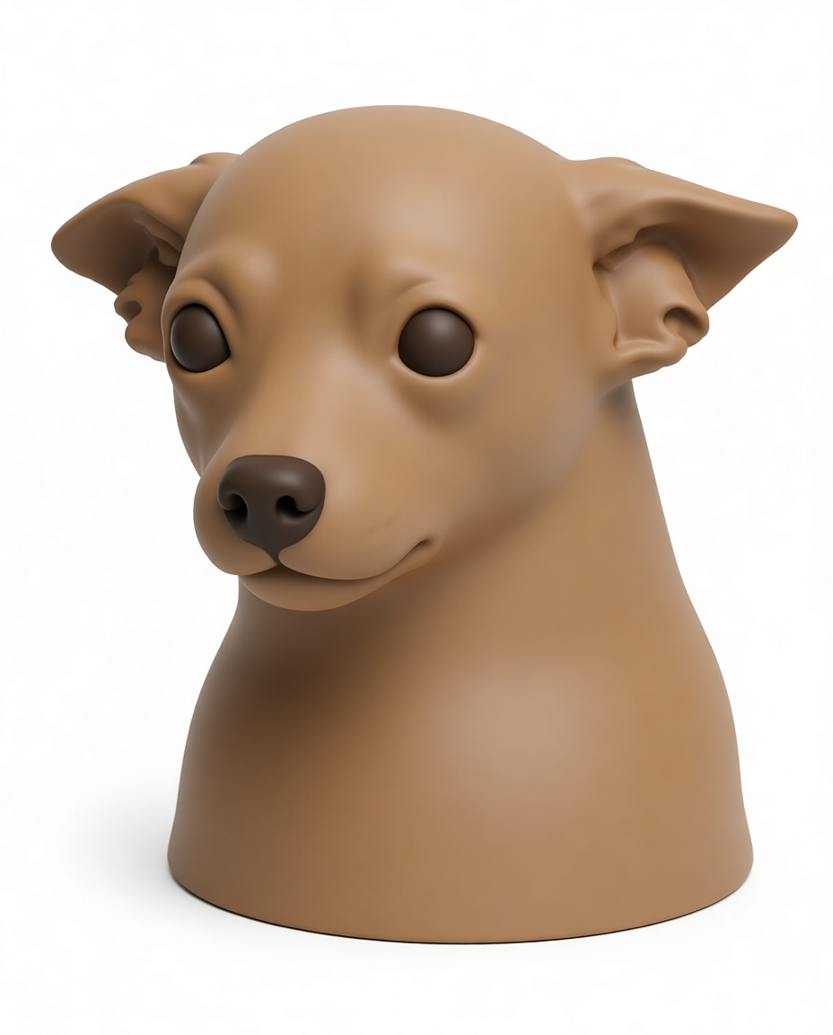 Chihuahua Dog Bust free 3D printable STL