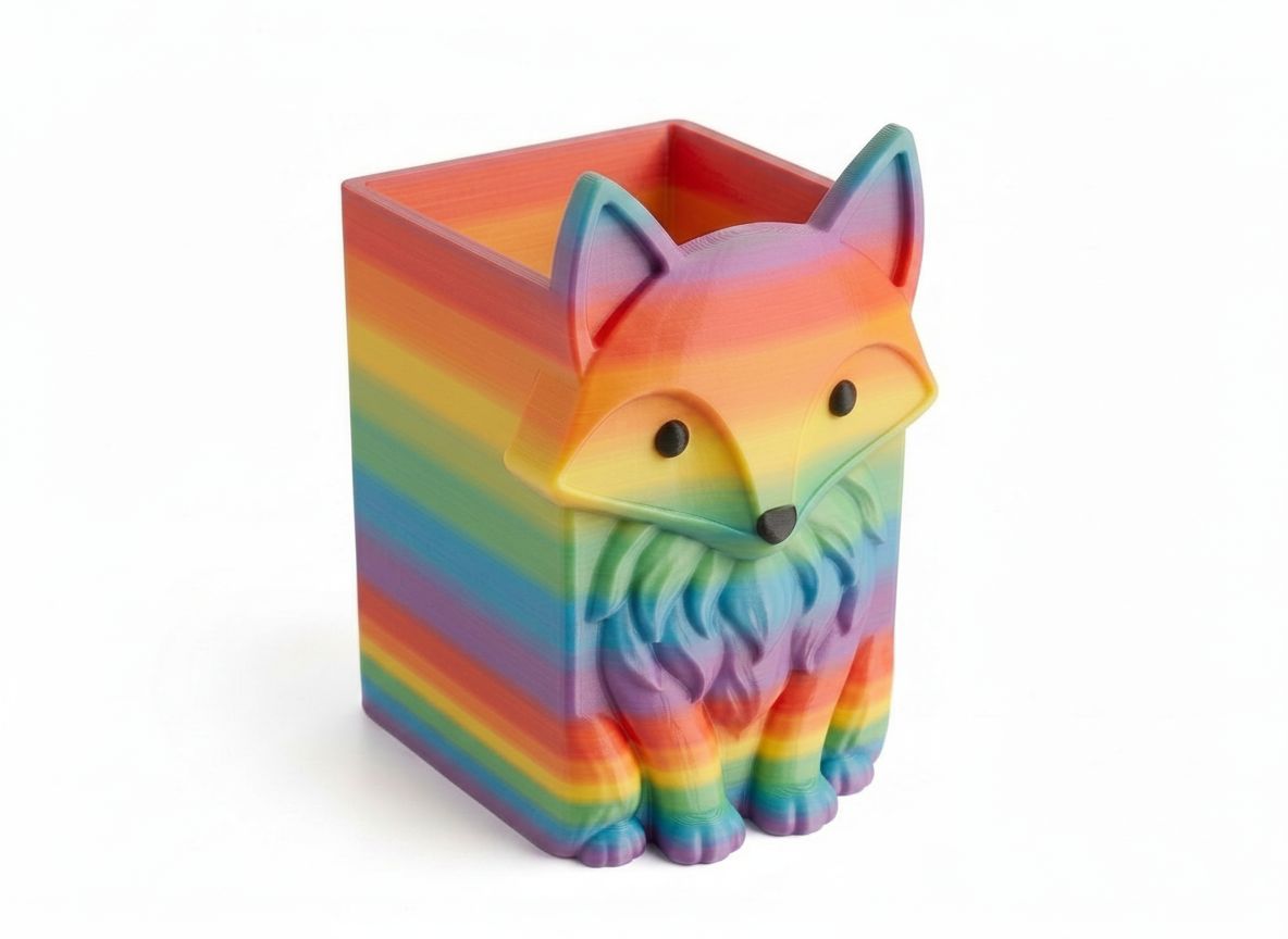 Fox Planter Figurine free 3D printable STL