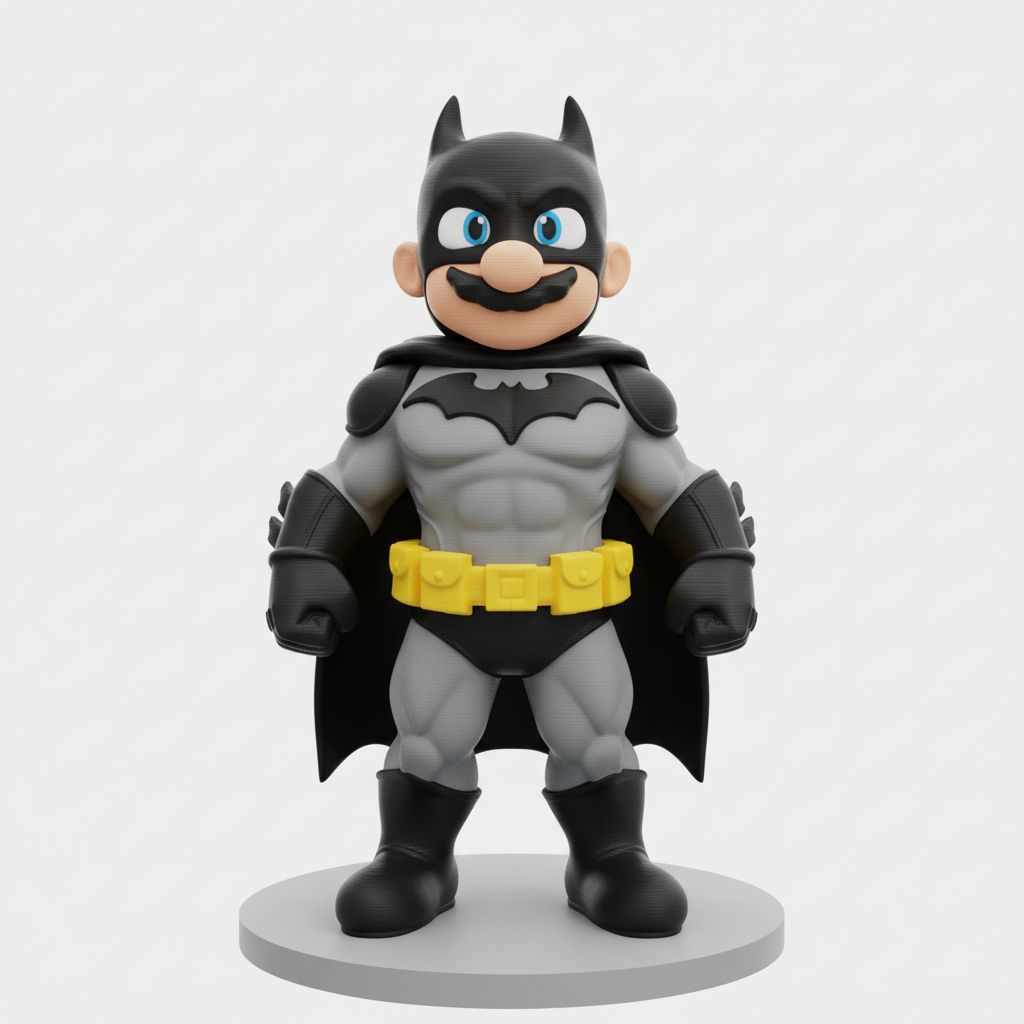 Mario Batman Figurine free 3D printable STL
