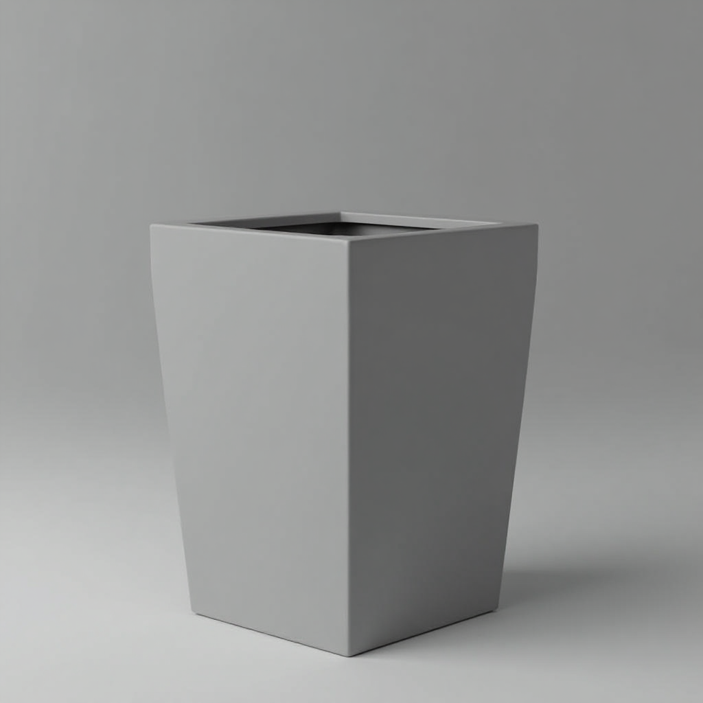 Tall Square Flower Pot free 3D printable STL
