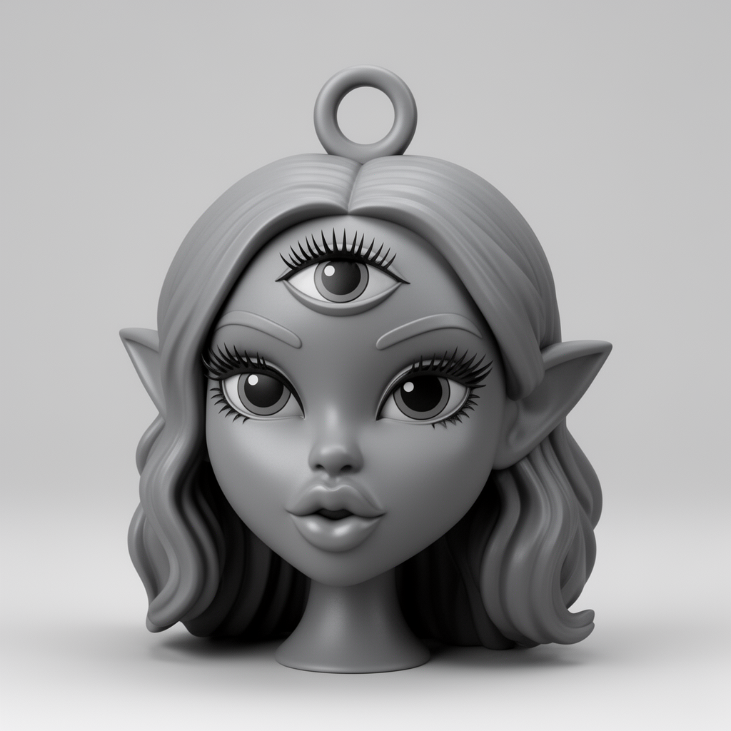 Bratz Girl Head Figurine free 3D printable STL