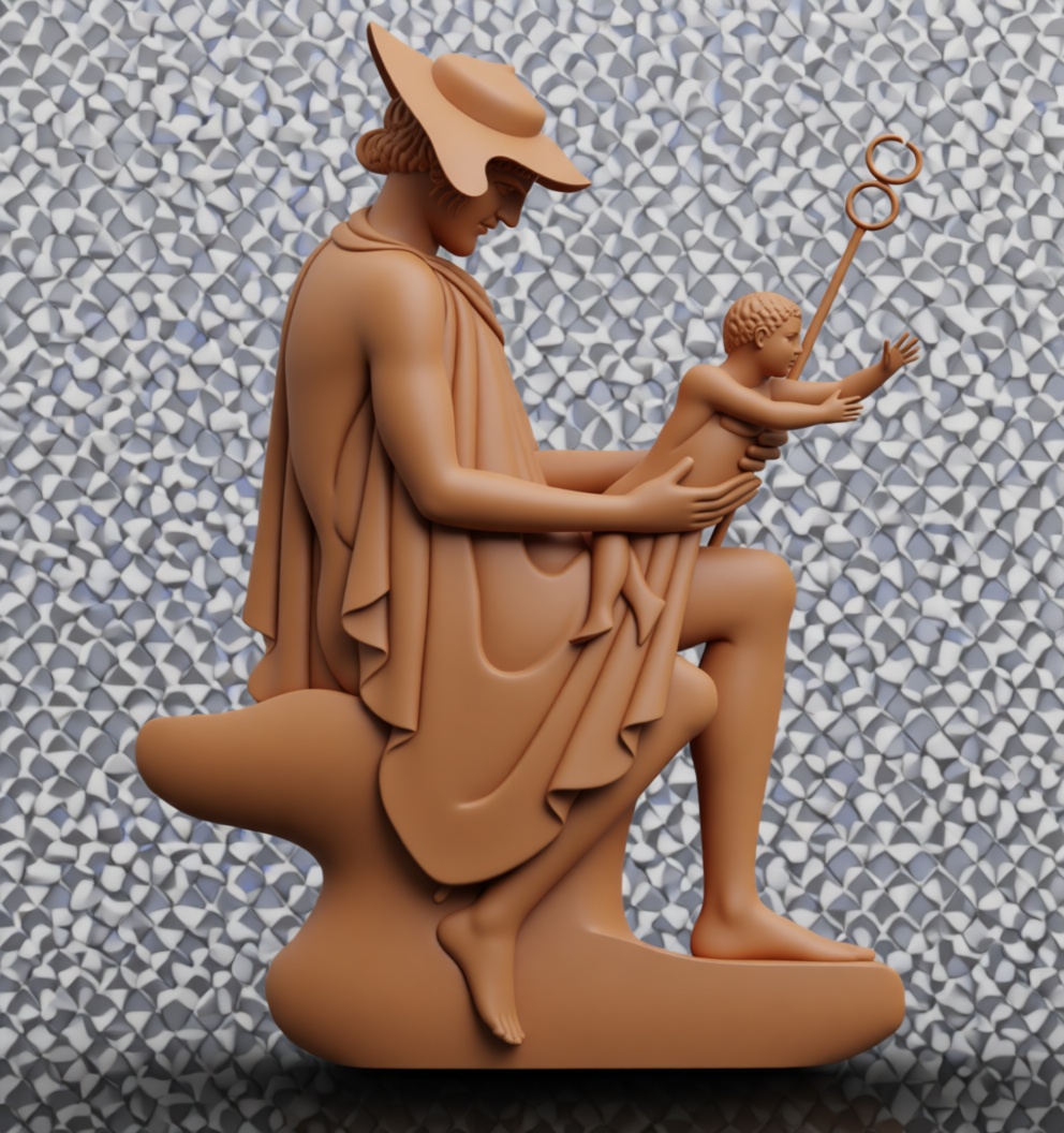 Hermes with Infant Figurine free 3D printable STL
