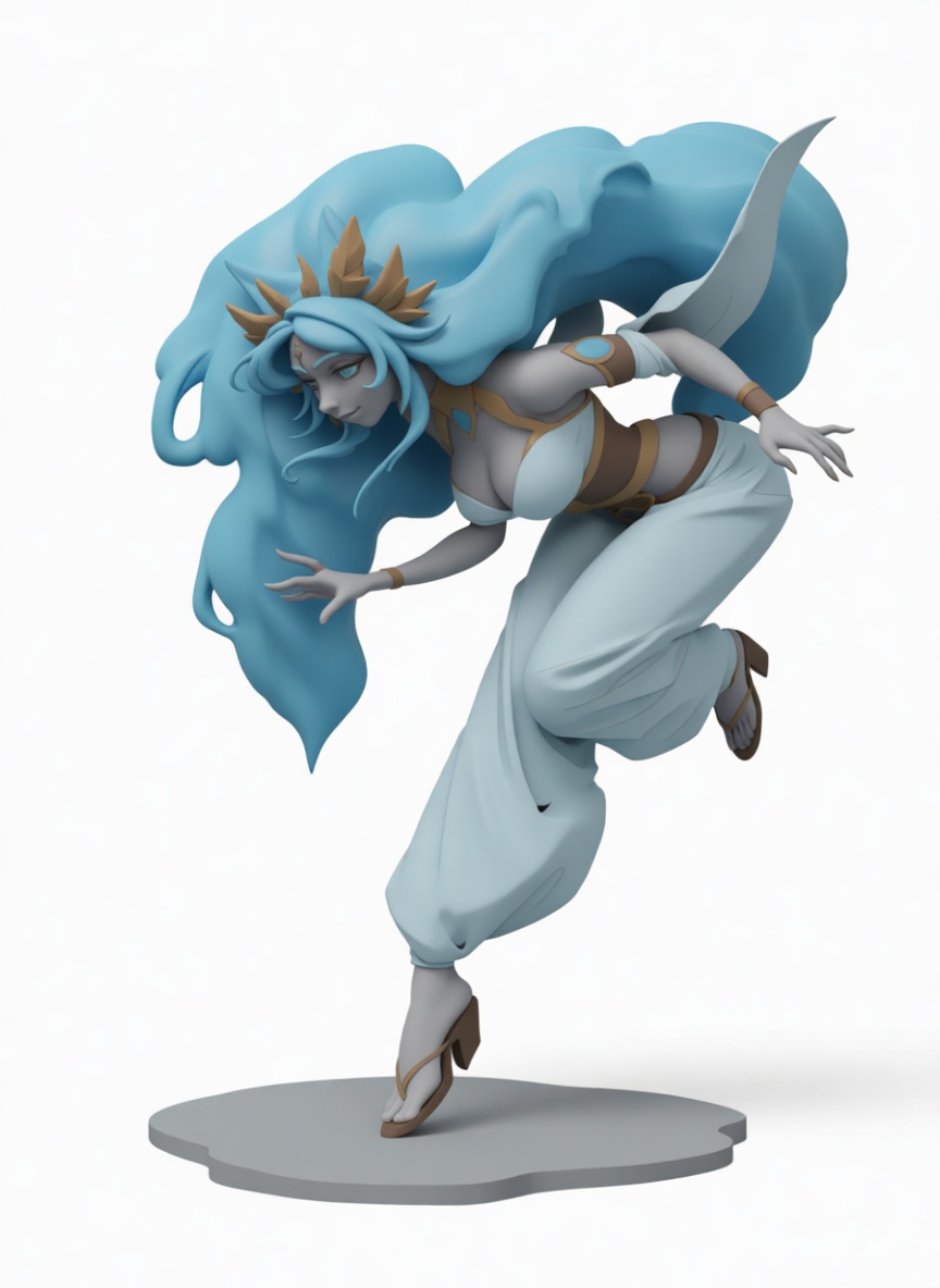 Seraphine 3D Figurine free 3D printable STL