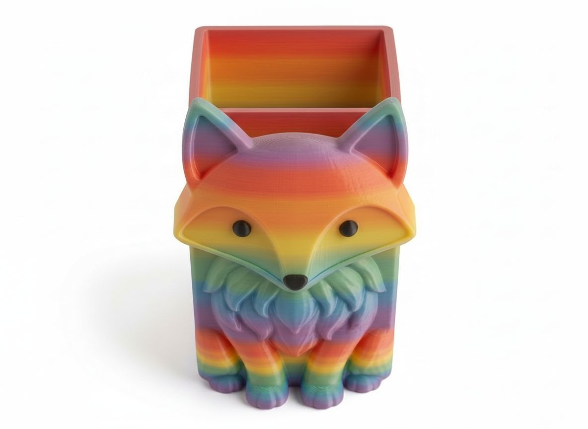 Fox Planter Figurine free 3D printable STL