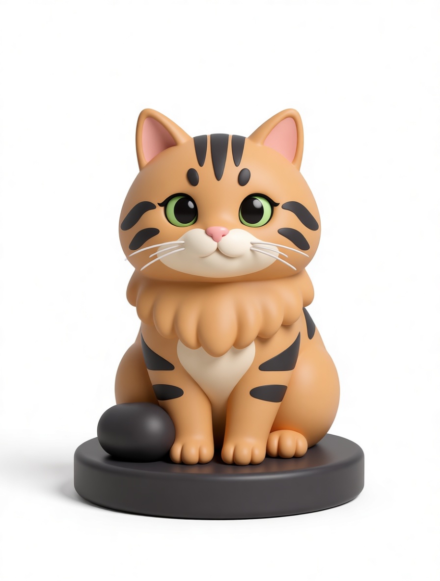 Tabby Cat Figurine free 3D printable STL
