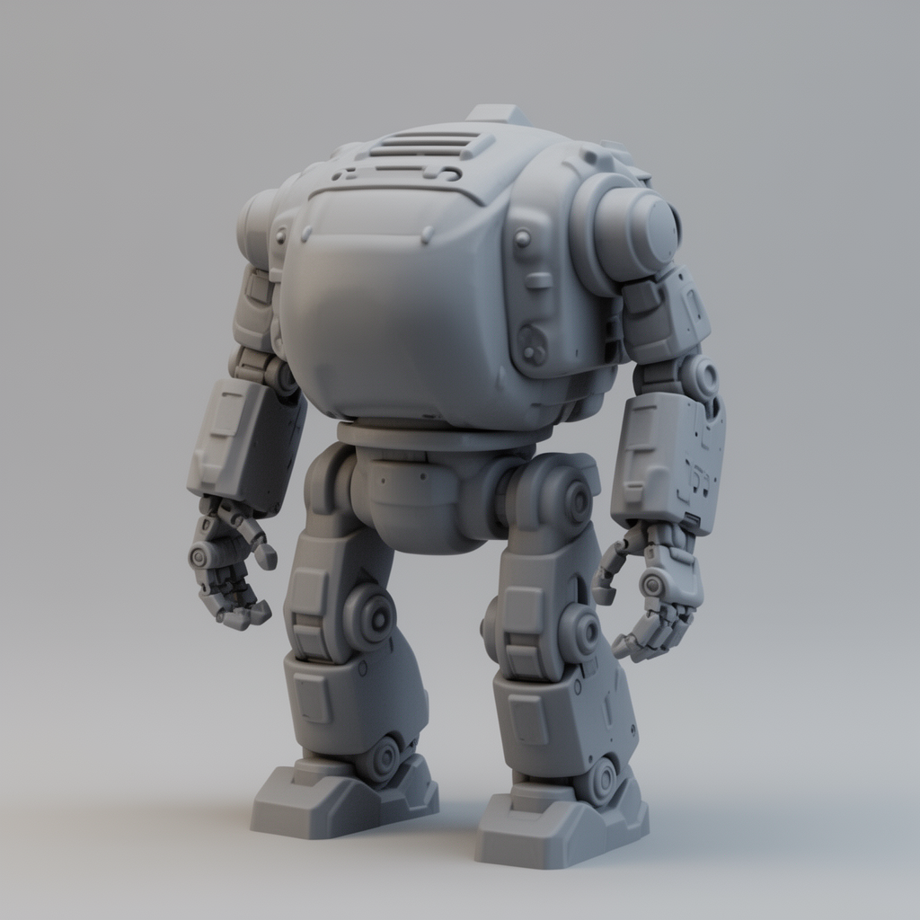Chunky Robot Figurine free 3D printable STL